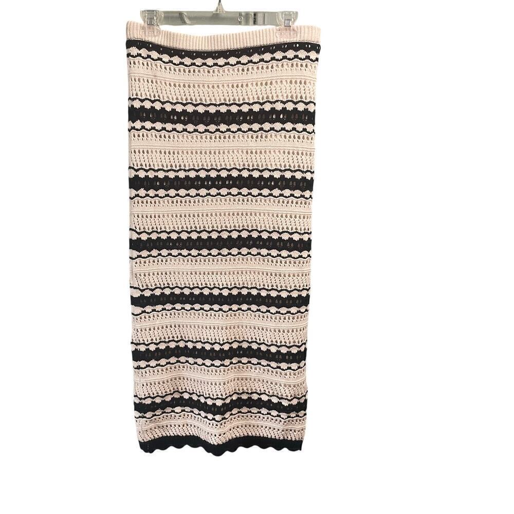 Freshman 1996 Crochet Knit Maxi Skirt Size Medium Boho Beachy Coastal Summer